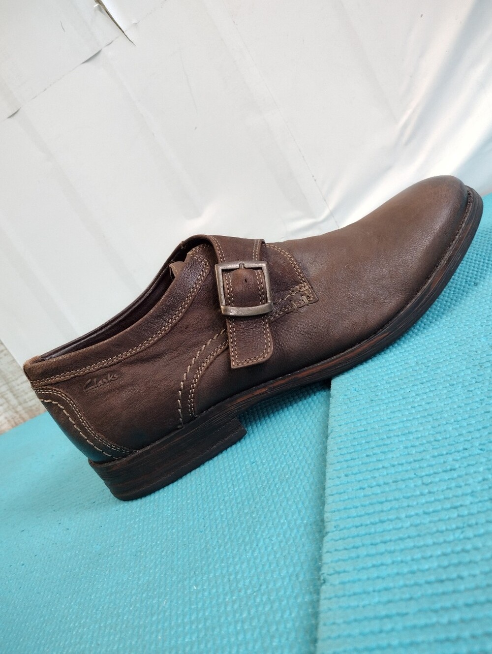 Clarks Men's Leather Monk Strap Derby Shoes - 12